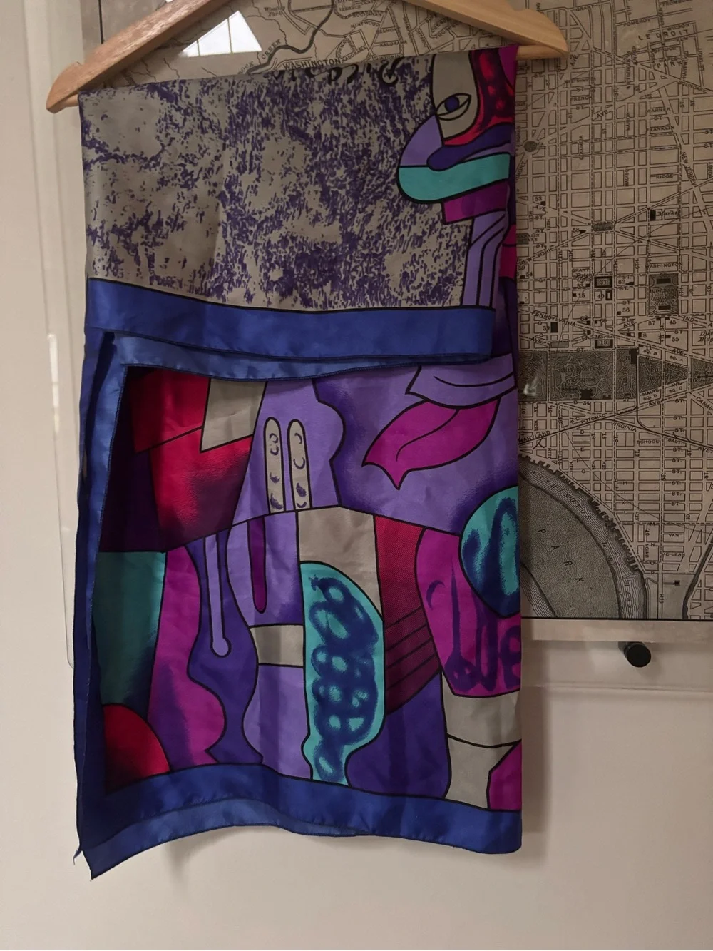 Handmade Abstract Blue & Purple Wall Tapestry - Unbranded